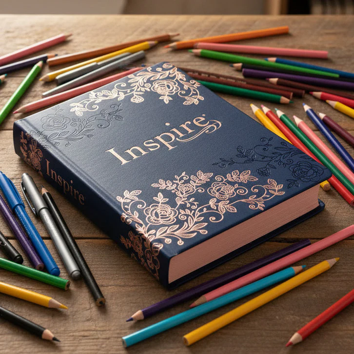 (image for) NLT Inspire Bible - Navy Hardcover