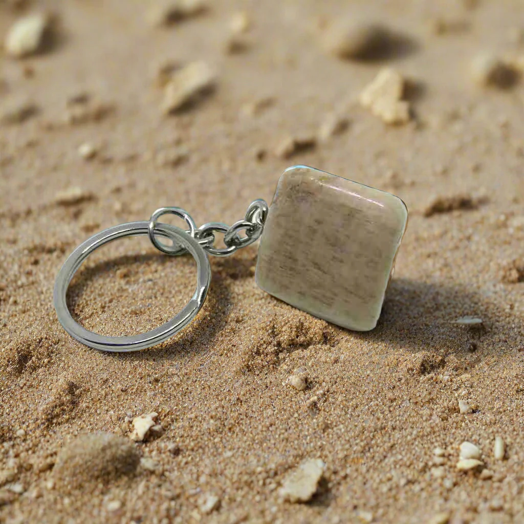 (image for) Calcite Tumbled Stone Keyring
