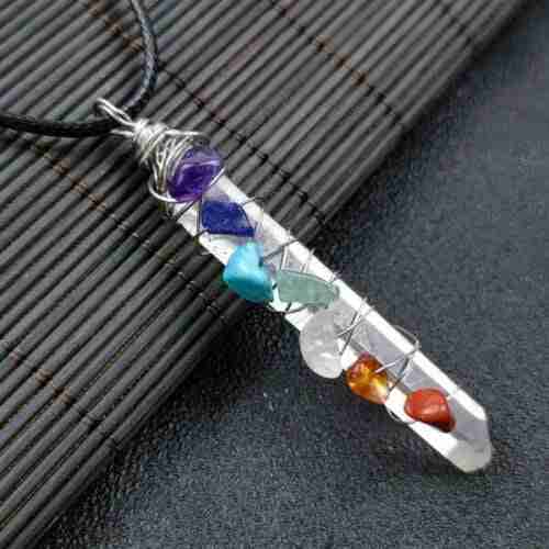 (image for) Clear Quartz Chakra Pendant