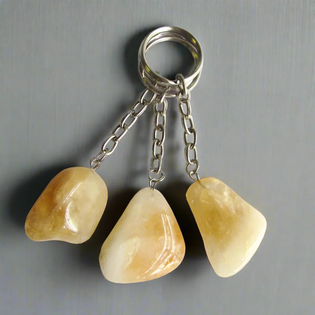 (image for) Citrine Tumbled Stone Keyring