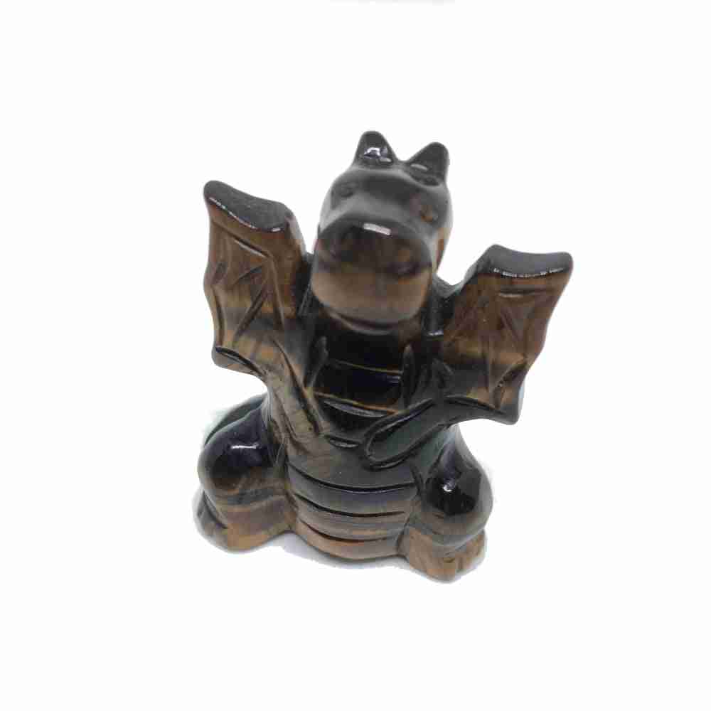 (image for) Gold Tiger Eye Dragon Figurine