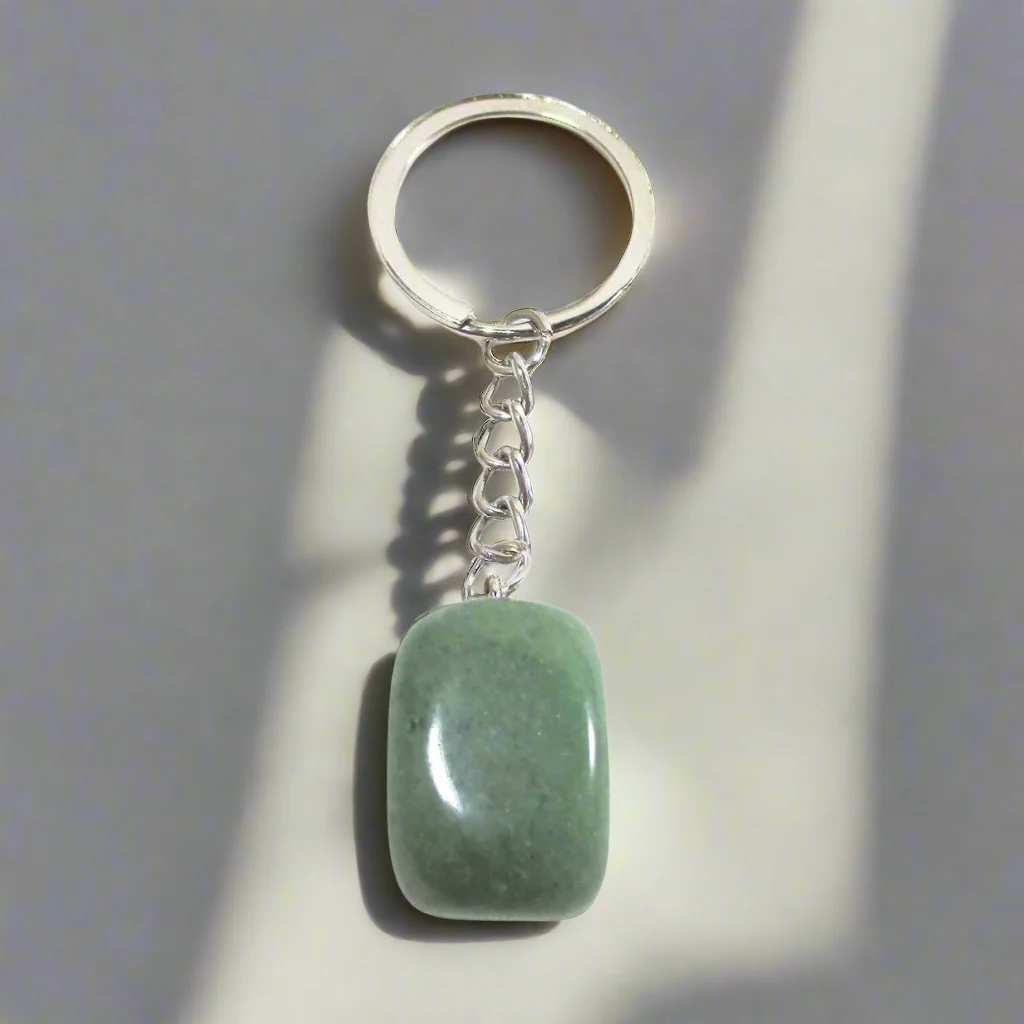 (image for) Green Aventurine Tumbled Stone Keyring