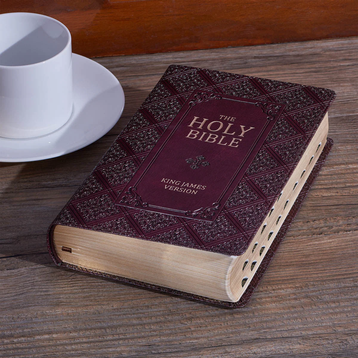 (image for) KJV Giant Print Bible - Dark Brown Faux Leather Flexcover