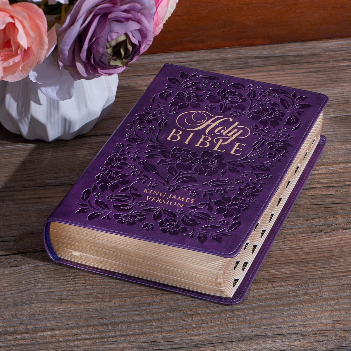 (image for) KJV Giant Print Bible - Purple Faux Leather Flexcover