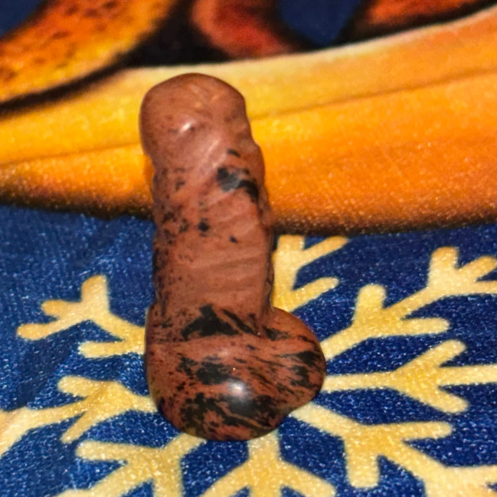 (image for) Mahogany Obsidian Phallus Carving