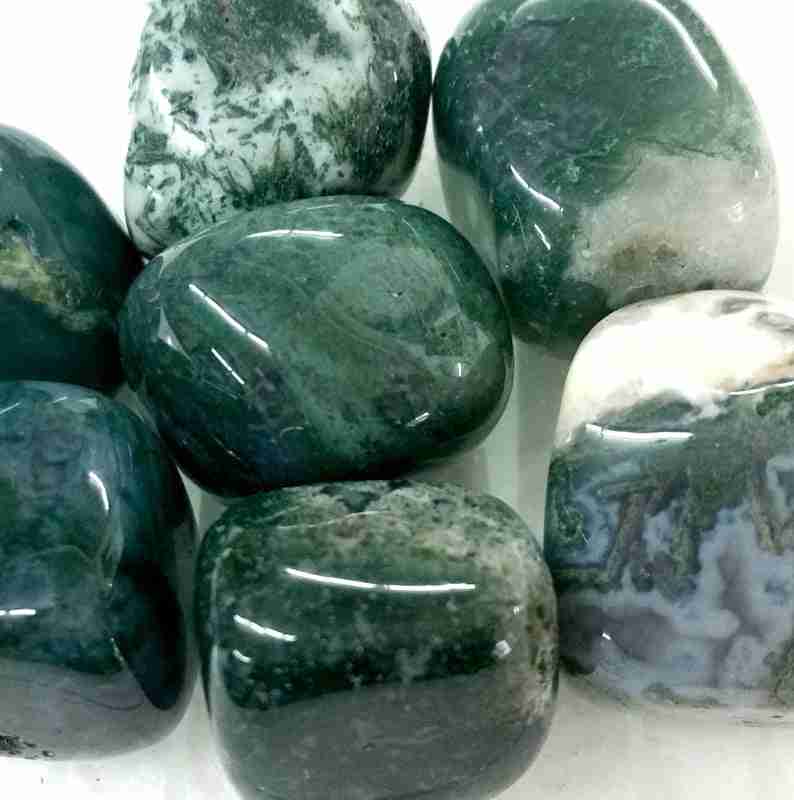 (image for) Moss Agate Tumbled Stone