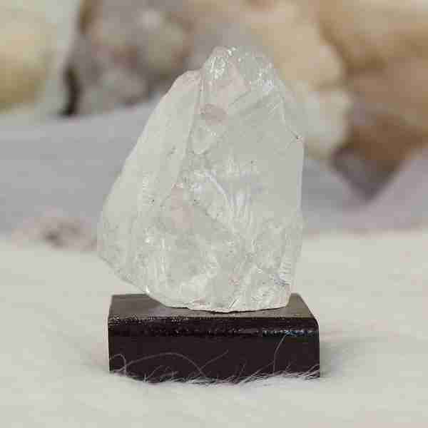 (image for) Clear Quartz Raw Crystal On Stand