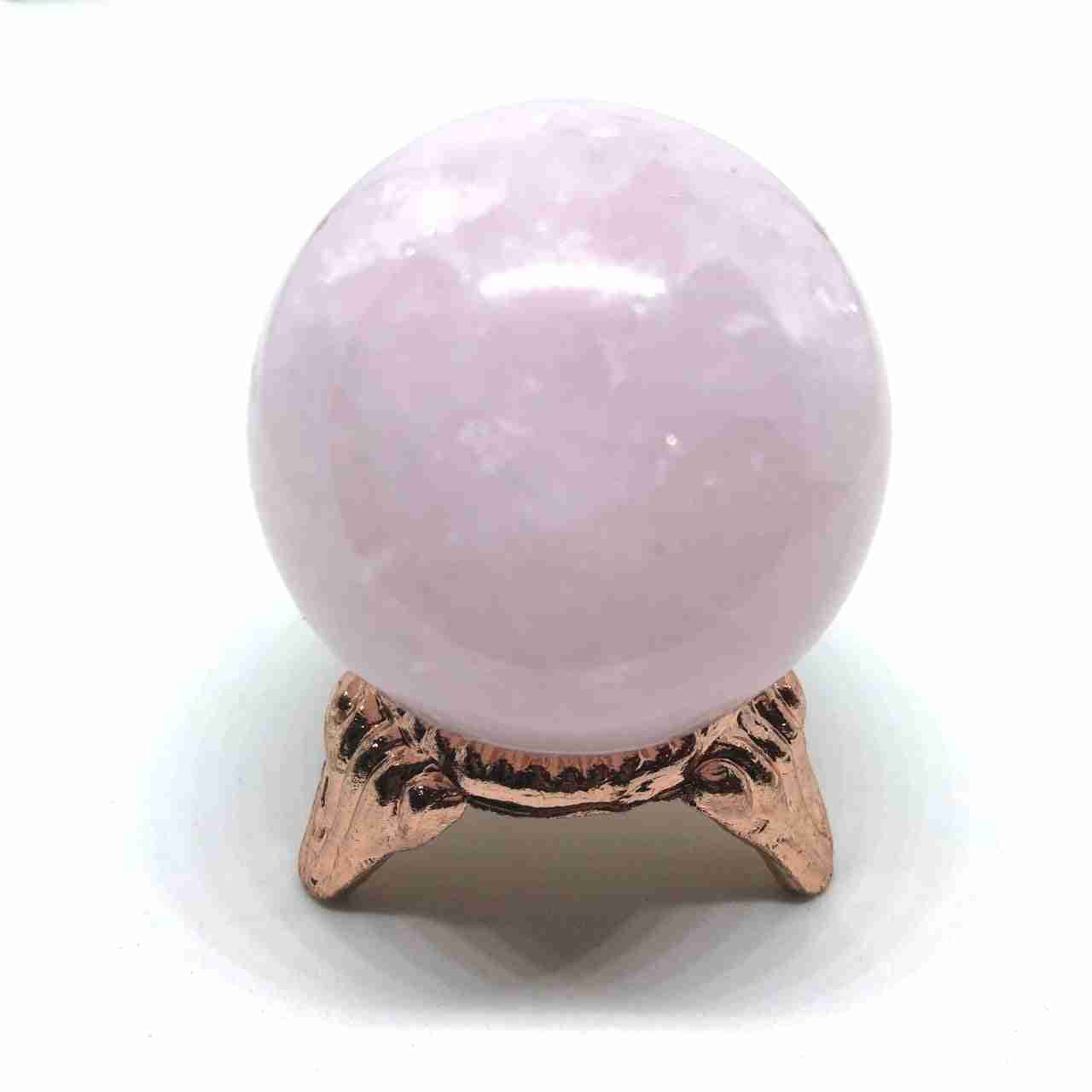 (image for) Rose Quartz Sphere with Rose-Gold-Tone Stand