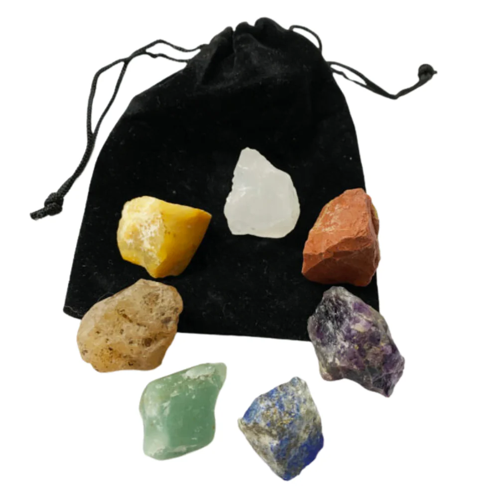 (image for) Seven Chakra Rough Crystal Set