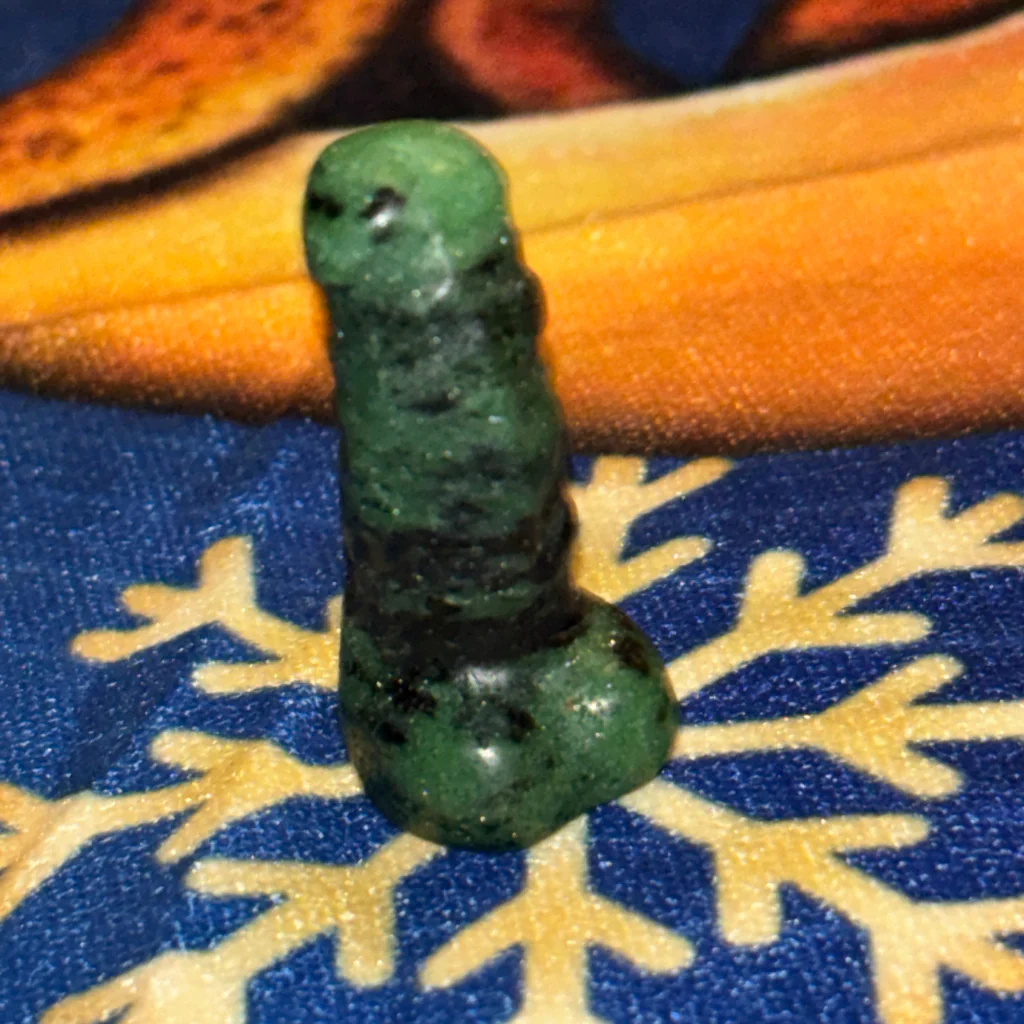 (image for) Ruby in Zoisite Phallus Carving