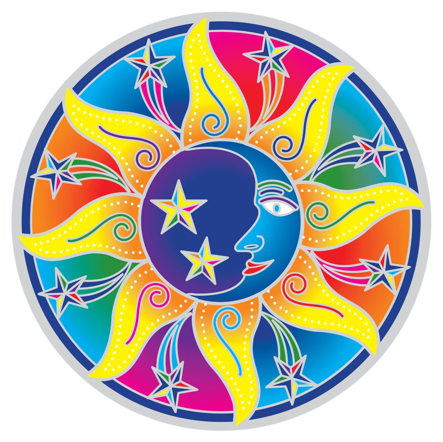 (image for) Sun, Moon, Stars Mandala Sunseal