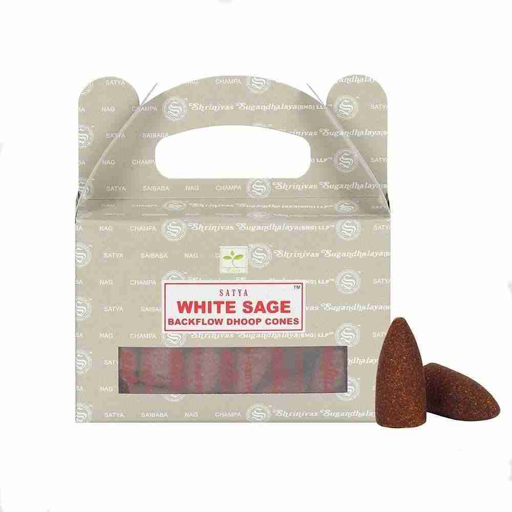 (image for) White Sage Backflow Dhoop Cones