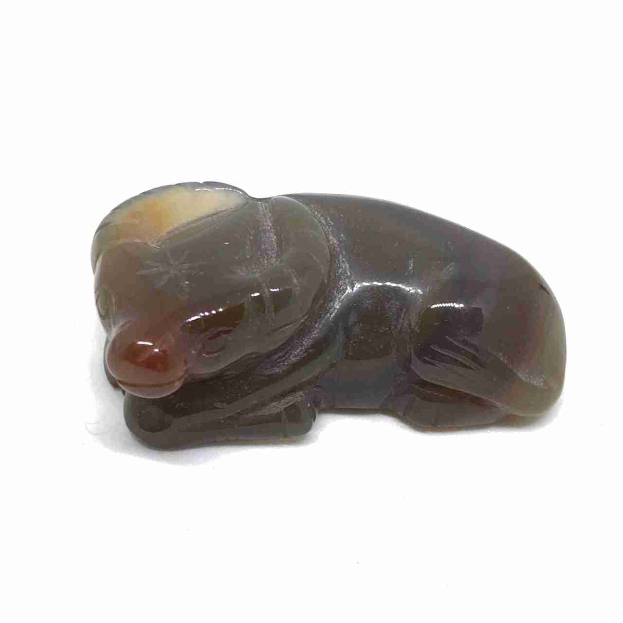 (image for) Orange Carnelian Yak Figurine