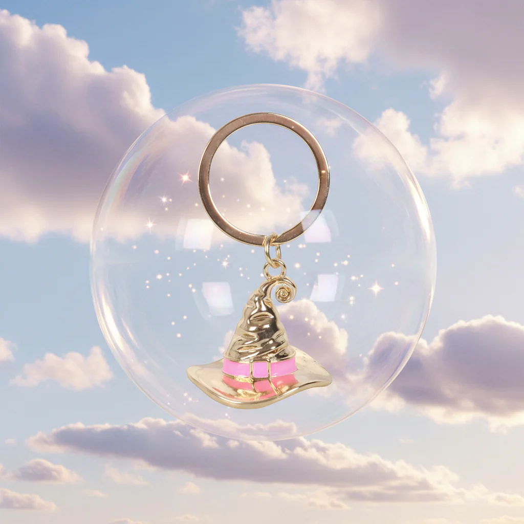 (image for) Pink Witch Hat Keyring